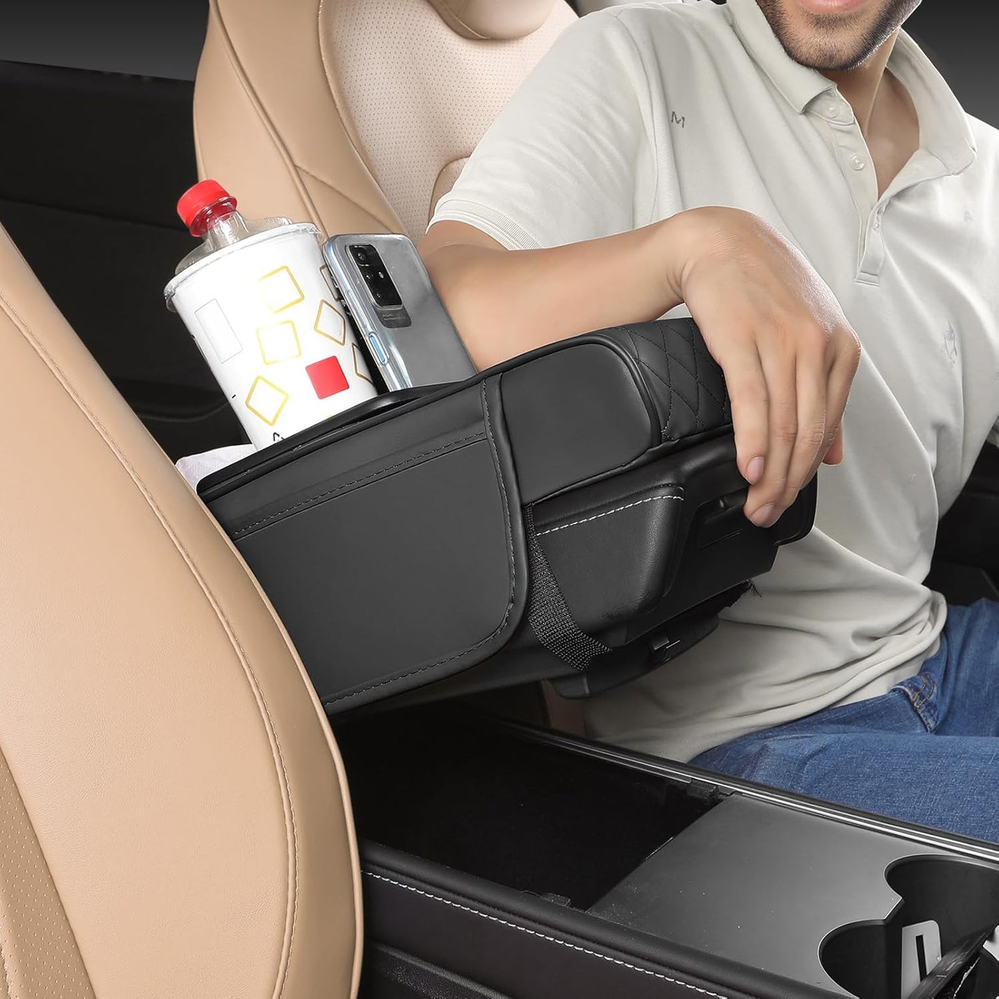 DriveNest™ 5-in-1 Car Armrest Organizer