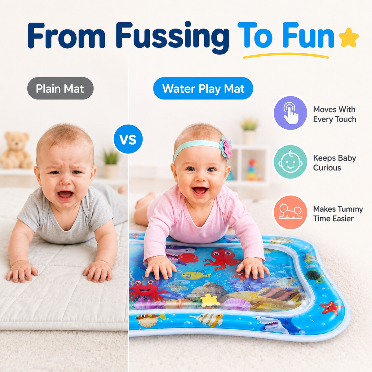 SplashPlay™ - Tummy Time Water Play Mat Old SKU
