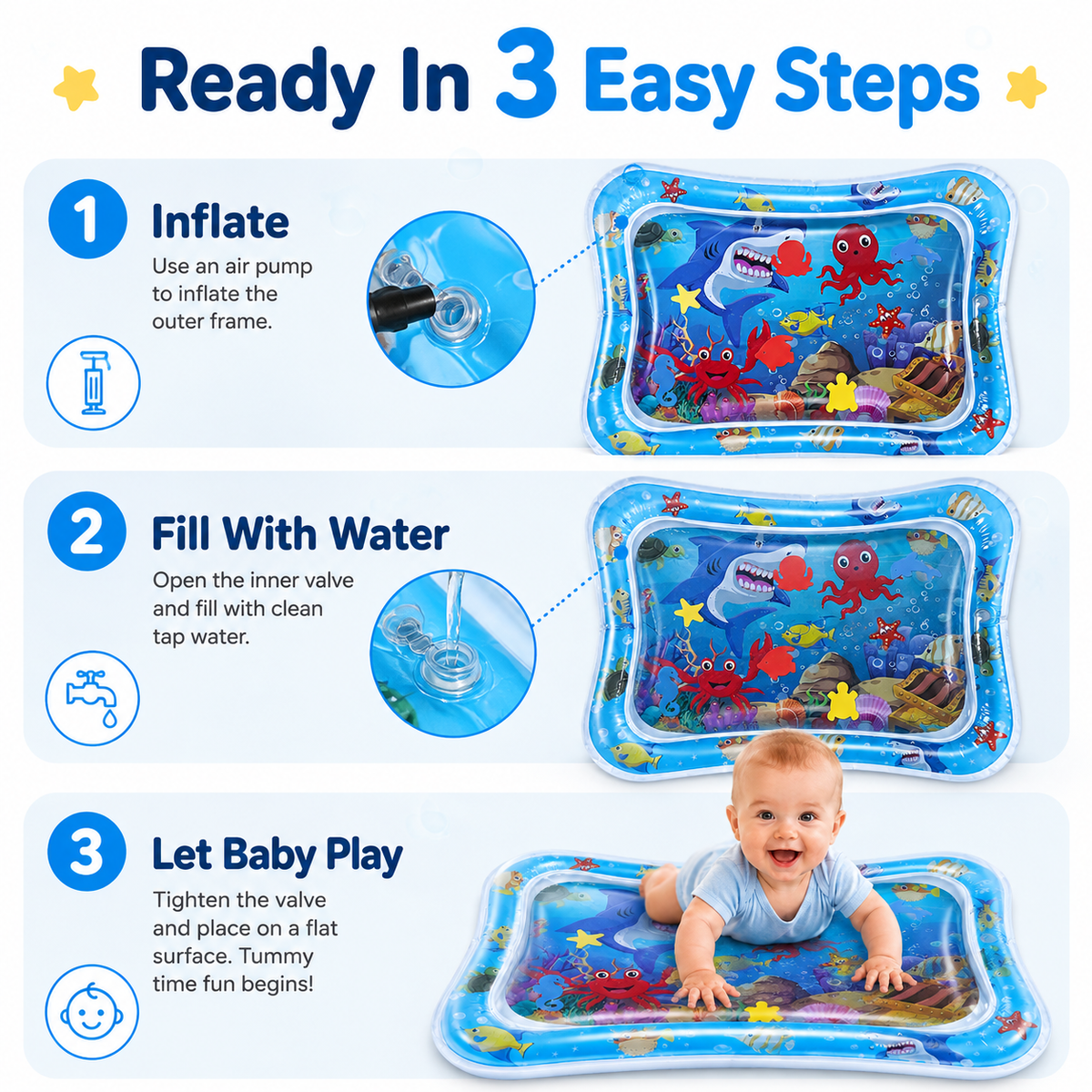 SplashPlay™ - Tummy Time Water Play Mat Old SKU