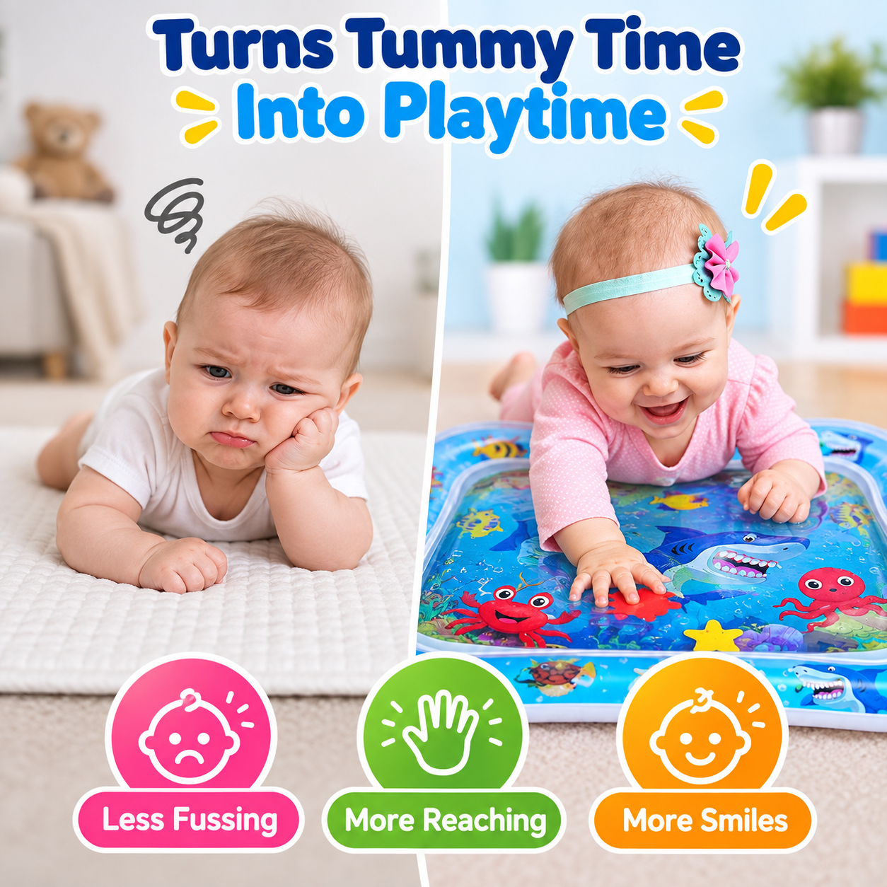 SplashPlay™ Tummy Time Water Mat