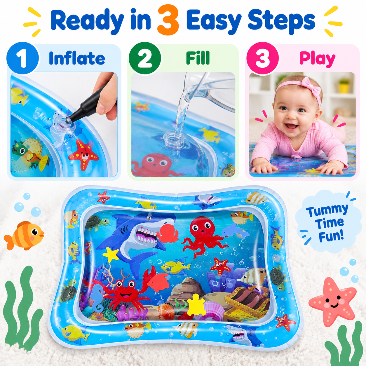 SplashPlay™ Tummy Time Water Mat