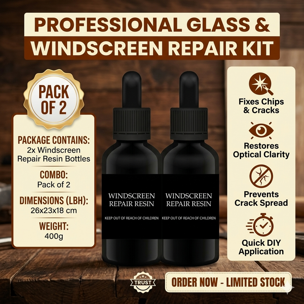 Windshield Crack Fix Pro Kit (Pack of 2)